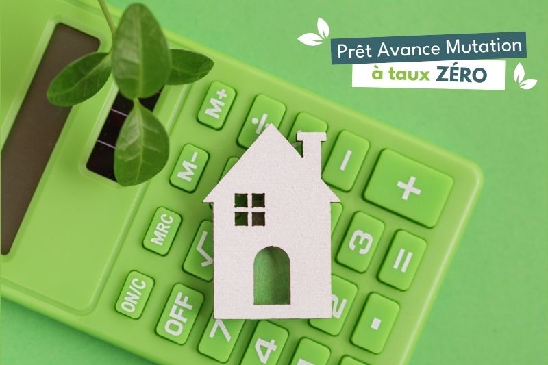 Calculatrice verte avec une petite maison